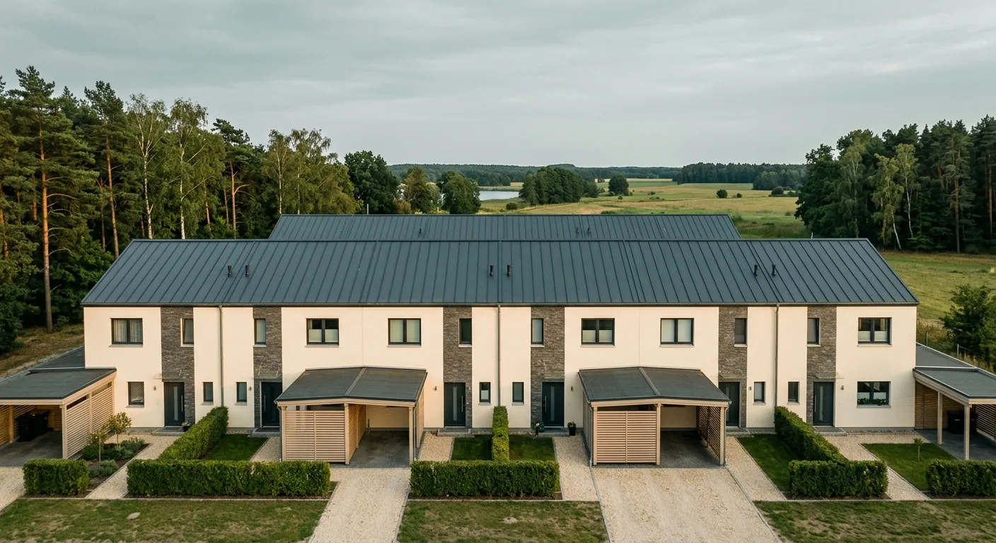 Baugrundstücke und Erschließung in Wittstock/Dosse — Reihenhauszeile in modernem Brandenburger Stil