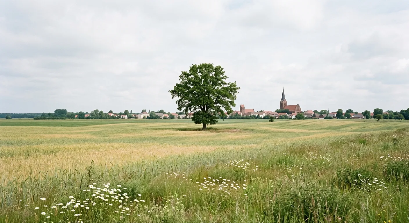 Wohngebiet Perleberg — geplantes Entwicklungsgebiet, derzeit Wiesenfläche